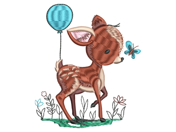 Cute Baby Fawn Butterfly Embroidery Review