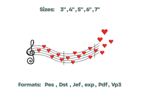 Reviewing Musical Heart Staff Embroidery Art